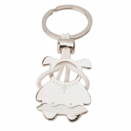 GIRL COMMUNION SHAPED METAL KEY-RING