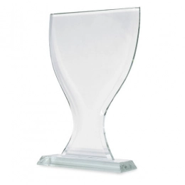 CUP SHAPED GLASS TROPHY