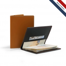 Leather passport holder.