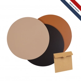 Leather coasters set.