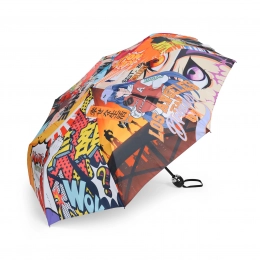 Folding pongee umbrella