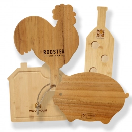 Wooden cutting board in the shape