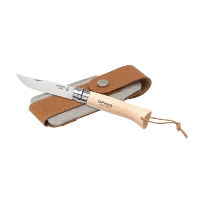 
                                                Складной нож Opinel Inox No 8 в чехле для ношения на поясе
                                                