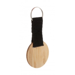 bamboo keyring, round
