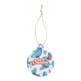 custom seed paper Christmar tree ornament, round