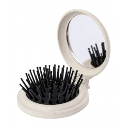 mirror with hairbrush