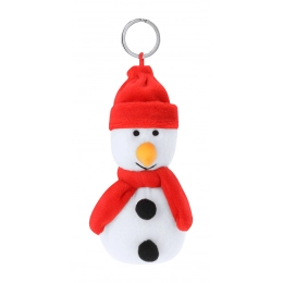 Christmas plush keyring, snowman