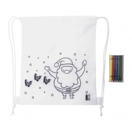 colouring Christmas drawstring bag