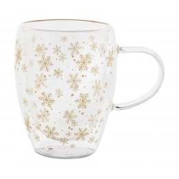 Christmas glass thermo mug