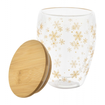 
                                                Christmas glass thermo cup
                                                