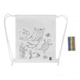 Мешок с завязками для раскрашивания из RPET, море
