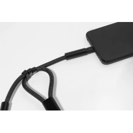 Кабель для мобильного устройства на запястье из RPET мощностью 60 Вт