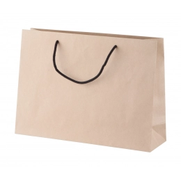 Custom made paper shopping bag, horizontal