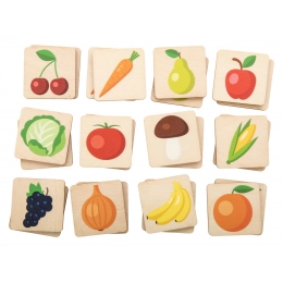 Memory game, fruits and veggies