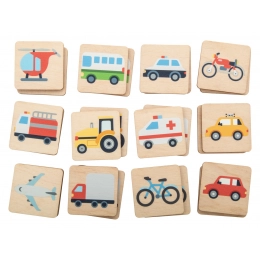 Memory game, vehicles