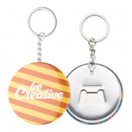 Pin button keyring