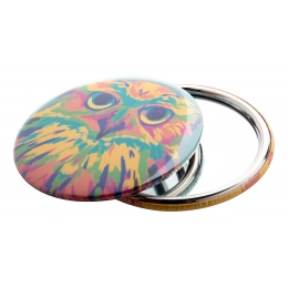 Pin button pocket mirror