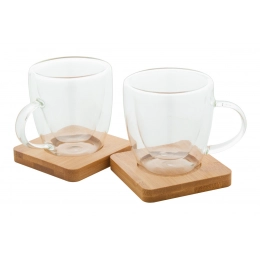 Glass espresso cup set