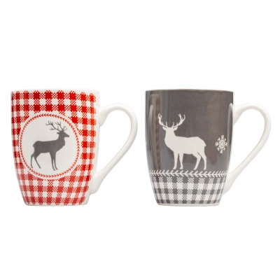 
                                                Set of 2 ceramic mugs ANKARA, with Christmas motif.
                                                