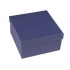 Синяя коробка с крышкой 120x120x65