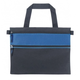 DOCUMENT-BAG BLACK/BLUE
