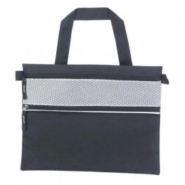 DOCUMENT-BAG BLACK/SILVER