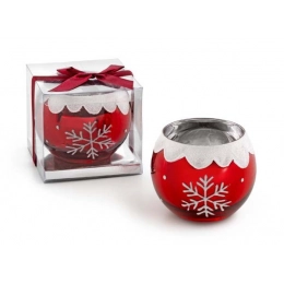 TEA-LIGHT HOLDER SNOWFLAKE - 85x95 mm