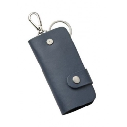 KEYCHAIN  BLUE LEATHER
