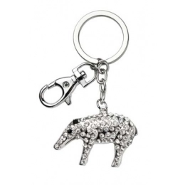KEYCHAIN TAPIR W/ CRYSTALS - NO BOX