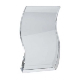 TROPHY PARCHMENT WHITE GLASS  h=140 mm