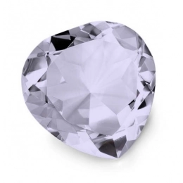 PAPER WEIGHT HEART ROSE - d=55 mm