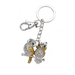 KEYCHAIN OWLS ON PERCH - NO BOX
