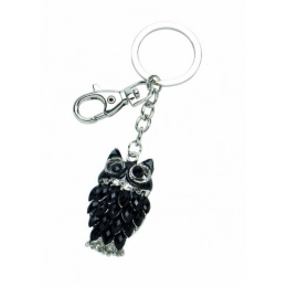 KEYCHAIN OWL BLACK - NO BOX