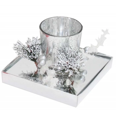 
                                                SILVER COLOUR GLASS CANDLE
                                                