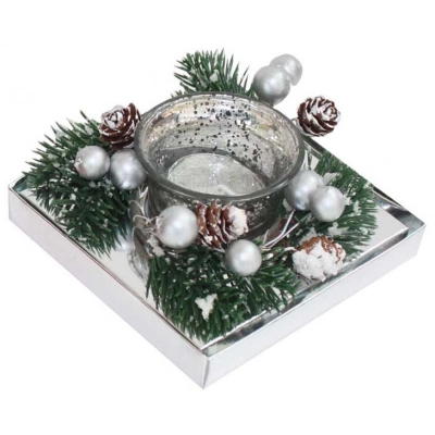 
                                            SILVER COLOUR GLASS CANDLE
                                            