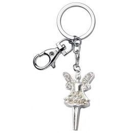 KEYCHAIN ANGEL  WITH CRYSTALS - NO BOX