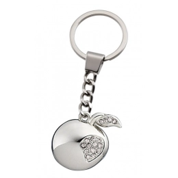 KEY CHAIN APPLE W/CRYSTALS