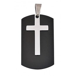 PENDANT STEEL MILITARY CROSS - 40x23