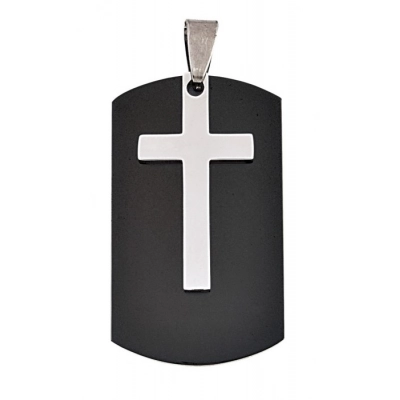 
                                            PENDANT STEEL MILITARY CROSS - 40x23
                                            
