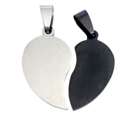 PENDANT STEEL BROKEN HEART