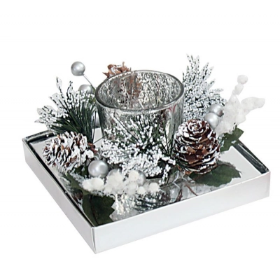 
                                                SILVER COLOUR GLASS CANDLE
                                                