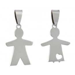 PENDANT STEEL HE & SHE