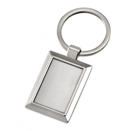 KEYCHAIN WITH RECTANGULAR SHINY PLATE