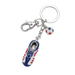 KEY CHAIN FOOTBALL SHOE blue/white/red