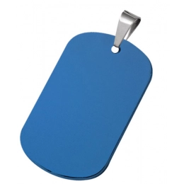 MARINES ID-TAG ALUMINIUM BLUE 50x30mm
