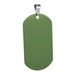 MILITARY TAG ALUMINIUM GREEN 29x53