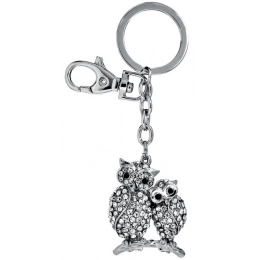 KEY CHAIN OWLS STRASS - NO BOX