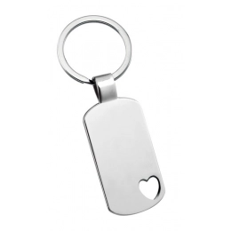 Key chain rectangular heart-shaped hole
