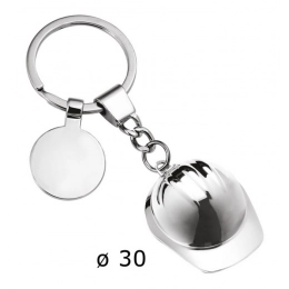 Брелок-шлем с жетоном диаметром 30 мм