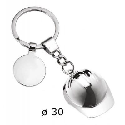 
                                            Брелок-шлем с жетоном диаметром 30 мм
                                            